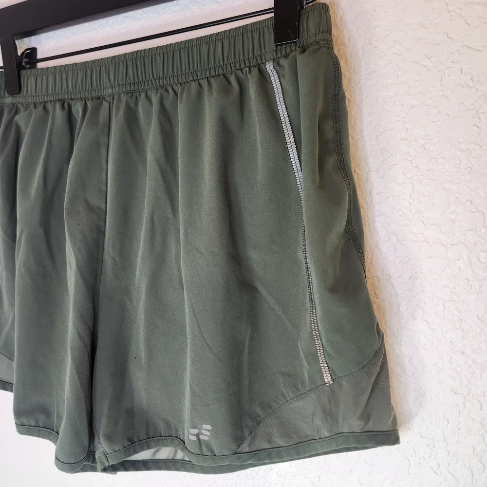 High Waisted Running Shorts with Mesh Liner Quick Dry Lightweight Gym Track Work